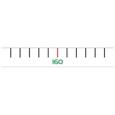 Measurement label scull 160