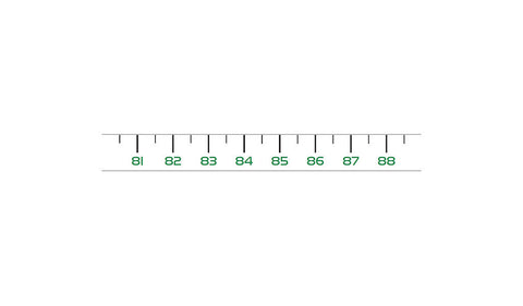 Measurement label sweep bow or stroke 81-88