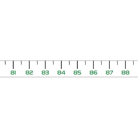 Measurement label sweep bow or stroke 81-88